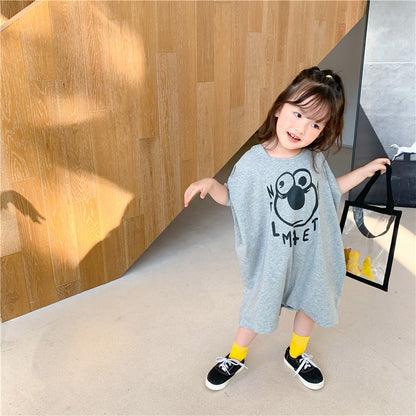 Loose Casual Short Sleeve Top Kids Long T-Shirt myETYN