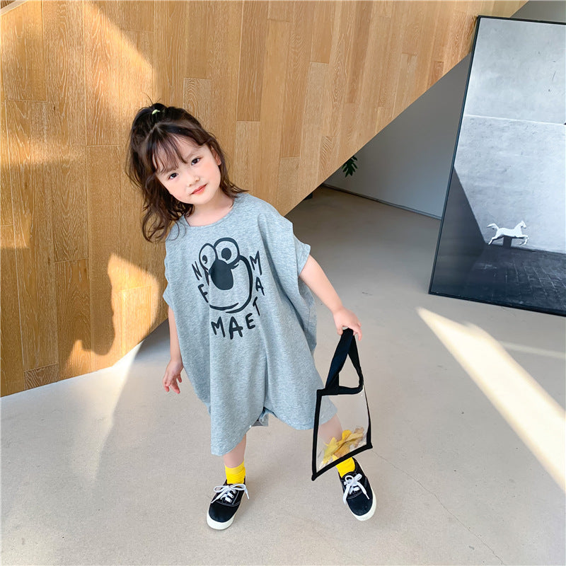 Loose Casual Short Sleeve Top Kids Long T-Shirt myETYN