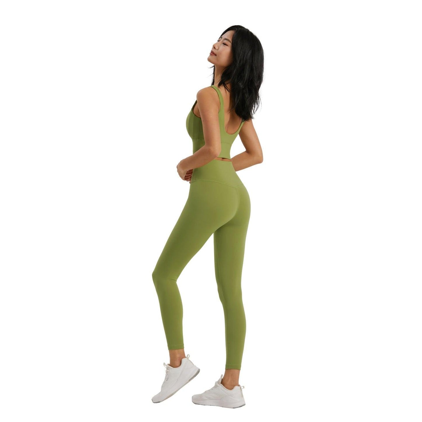 Lycra Pocket Peach High-Waisted Nine-Point Leggings myETYN