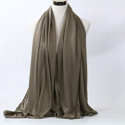 Monochrome Mercerized Cotton Jersey Women's Scarf myETYN