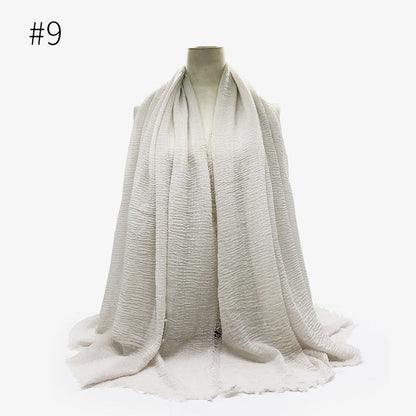 Monochrome Split Wrinkle Scarf Women's Toe Cap Shawl myETYN