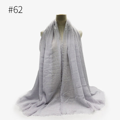 Monochrome Split Wrinkle Scarf Women's Toe Cap Shawl myETYN