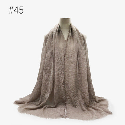 Monochrome Split Wrinkle Scarf Women's Toe Cap Shawl myETYN