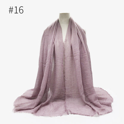 Monochrome Split Wrinkle Scarf Women's Toe Cap Shawl myETYN