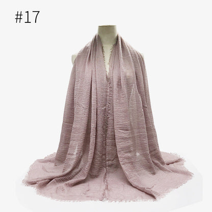 Monochrome Split Wrinkle Scarf Women's Toe Cap Shawl myETYN