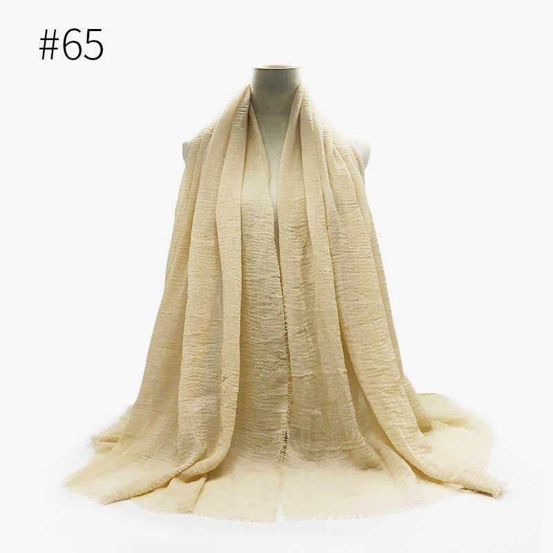 Monochrome Split Wrinkle Scarf Women's Toe Cap Shawl myETYN