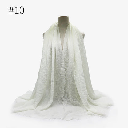 Monochrome Split Wrinkle Scarf Women's Toe Cap Shawl myETYN