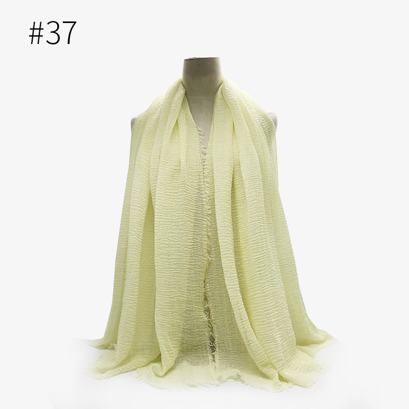 Monochrome Split Wrinkle Scarf Women's Toe Cap Shawl myETYN