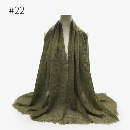 Monochrome Split Wrinkle Scarf Women's Toe Cap Shawl myETYN