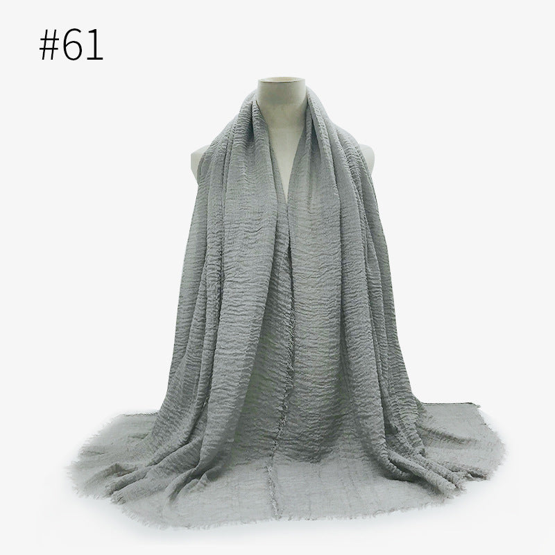 Monochrome Split Wrinkle Scarf Women's Toe Cap Shawl myETYN