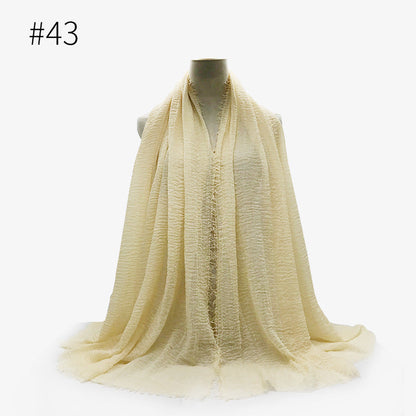 Monochrome Split Wrinkle Scarf Women's Toe Cap Shawl myETYN