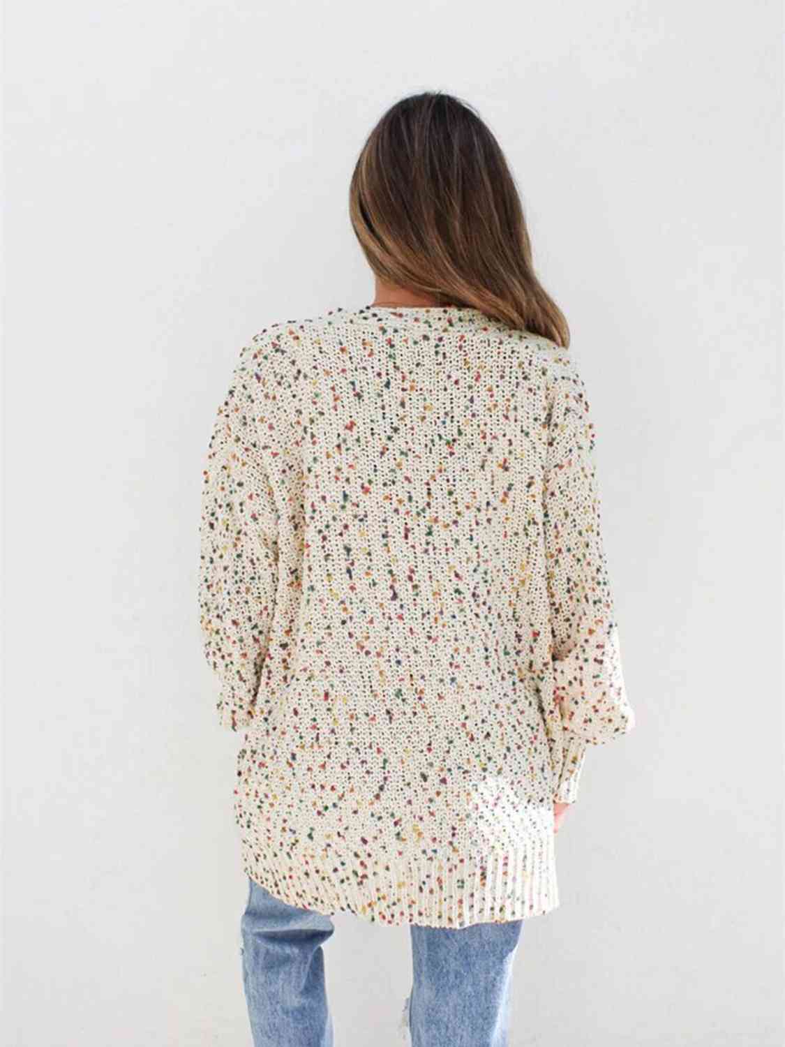 Multicolored Open Front Cardigan myETYN