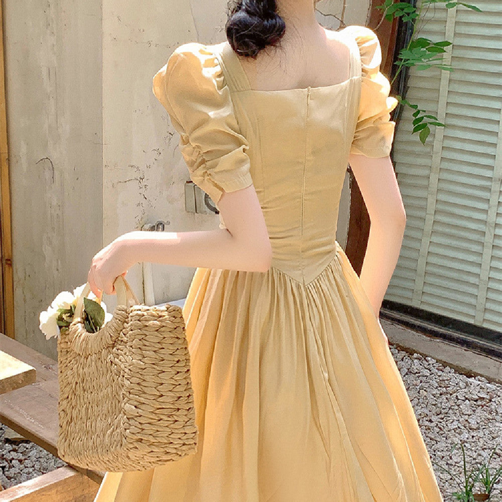 New Fashion Chiffon Square Neck Dress myETYN