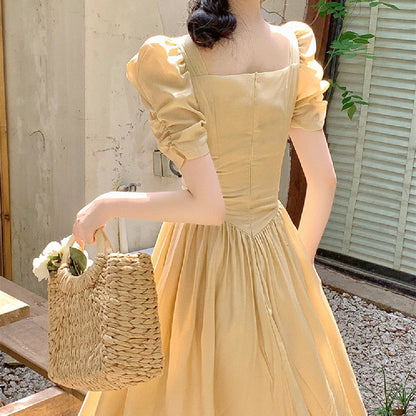 New Fashion Chiffon Square Neck Dress myETYN