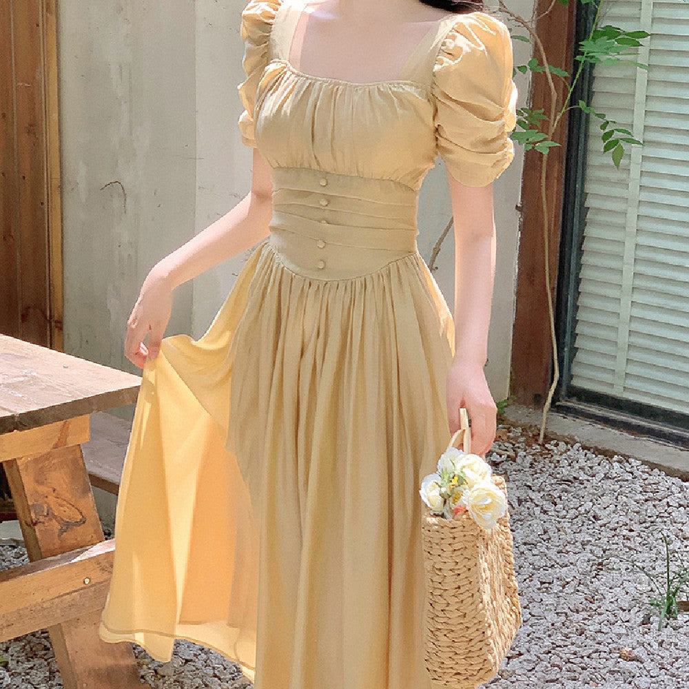 New Fashion Chiffon Square Neck Dress myETYN