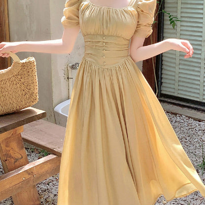 New Fashion Chiffon Square Neck Dress myETYN