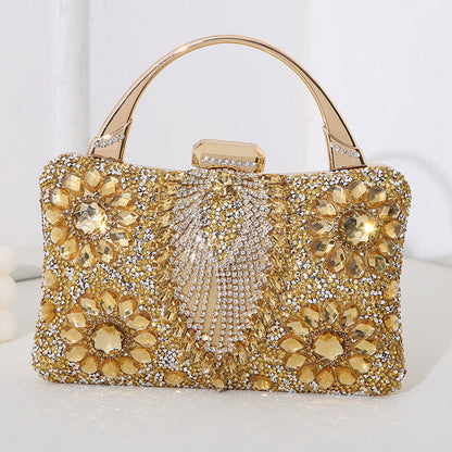 New Metal Handheld Handmade Diamond Inlaid Dinner Bag myETYN