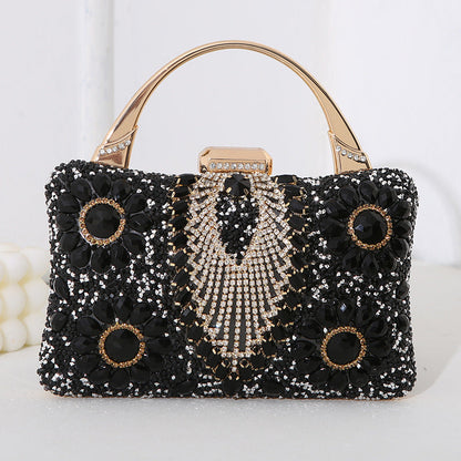 New Metal Handheld Handmade Diamond Inlaid Dinner Bag myETYN