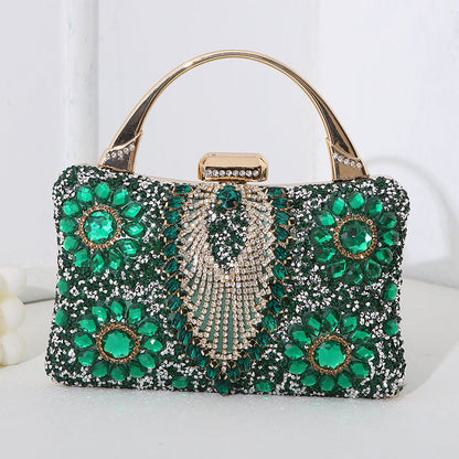 New Metal Handheld Handmade Diamond Inlaid Dinner Bag myETYN