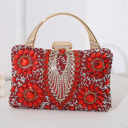 New Metal Handheld Handmade Diamond Inlaid Dinner Bag myETYN