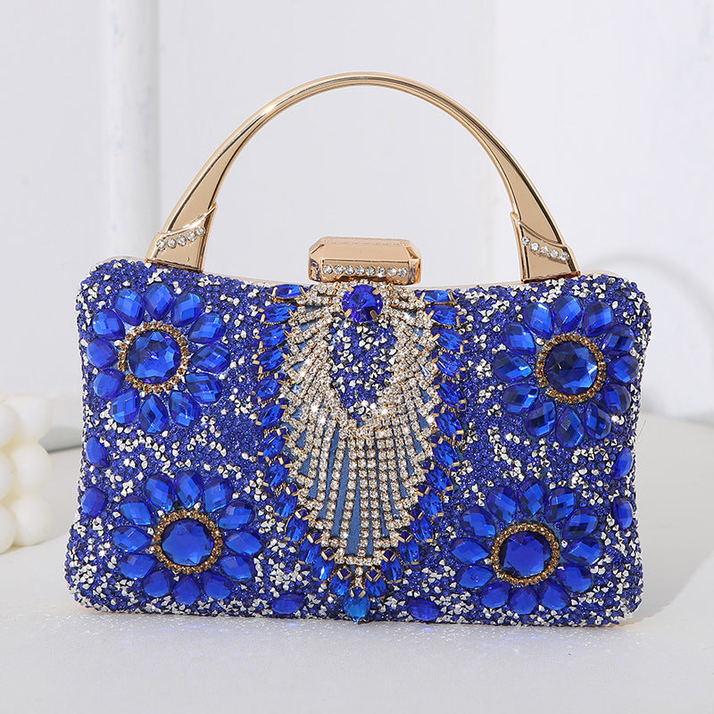 New Metal Handheld Handmade Diamond Inlaid Dinner Bag myETYN