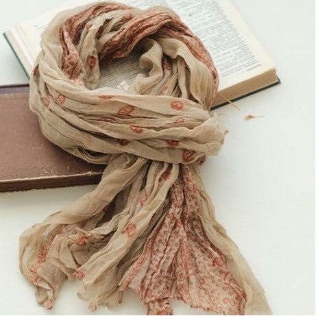 New Shawl Cotton Linen Cashew Printing Scarf For Women myETYN