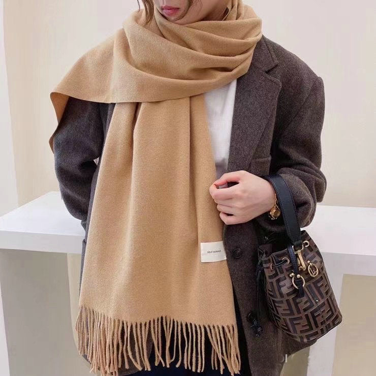 New Style Tassel Imitation Cashmere Scarf Padded Shawl Women myETYN