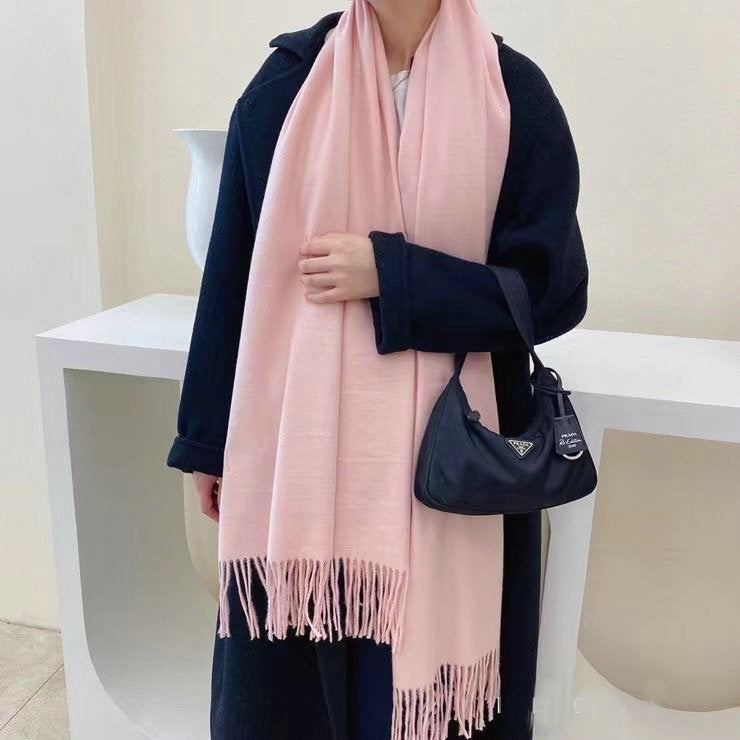 New Style Tassel Imitation Cashmere Scarf Padded Shawl Women myETYN