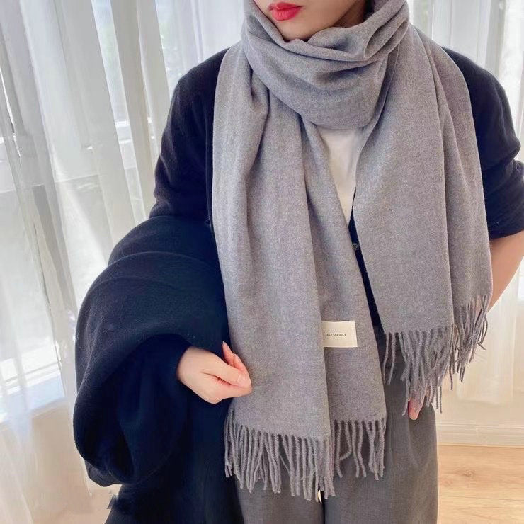 New Style Tassel Imitation Cashmere Scarf Padded Shawl Women myETYN