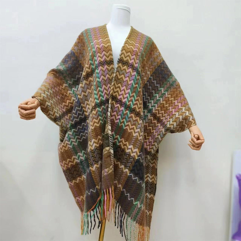 New Style With Sleeves And Cuffs Air-conditioned Shawl myETYN