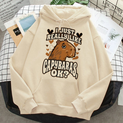 Capybara Hoodies Female Korean Hip Hop Anime Harajuku Women H - myETYN