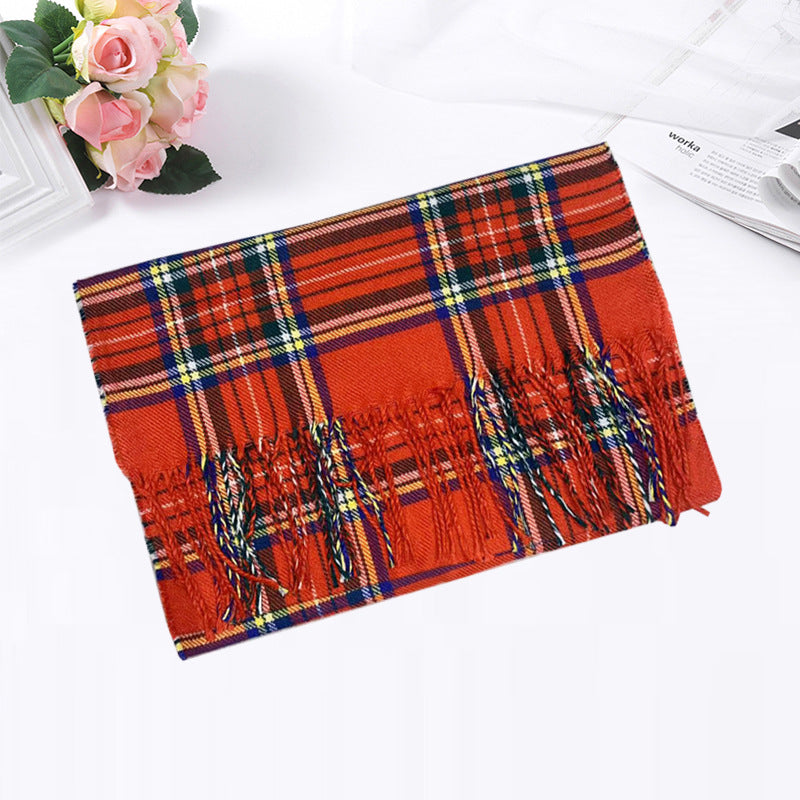 Autumn And Winter British Style Plaid Scarf Winter - myETYN