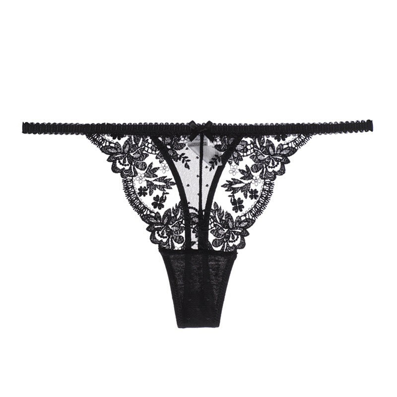 Sexy Thong Lace Underwear Women Black Pure Girl Underwear - myETYN