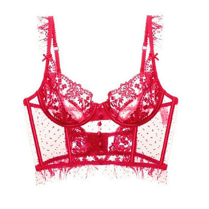 Sexy Underwear Women Small Breasts Push Up Bra Sexy French Lace Ribbon Steel Ring - myETYN