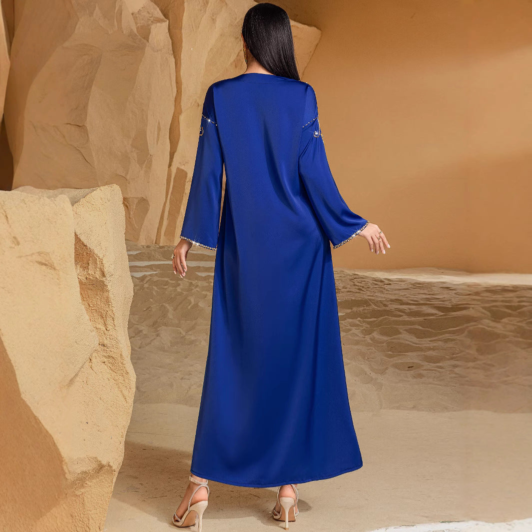 Dream Blue Heavy Industry Saudi Arabia Hand-stitched Diamond Dress