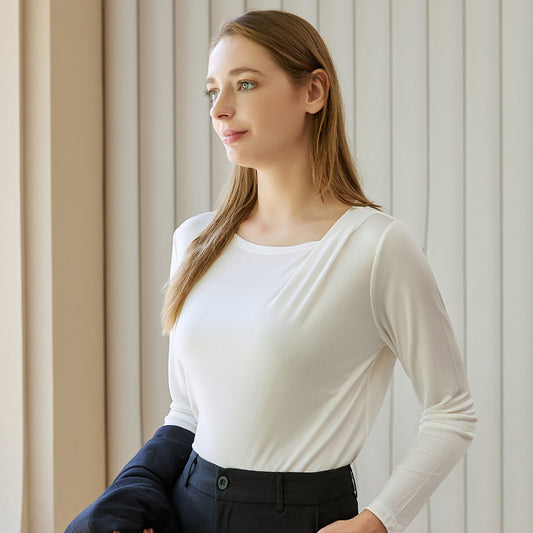 Women's Silk Long-sleeved Bottoming Shirt - myETYN