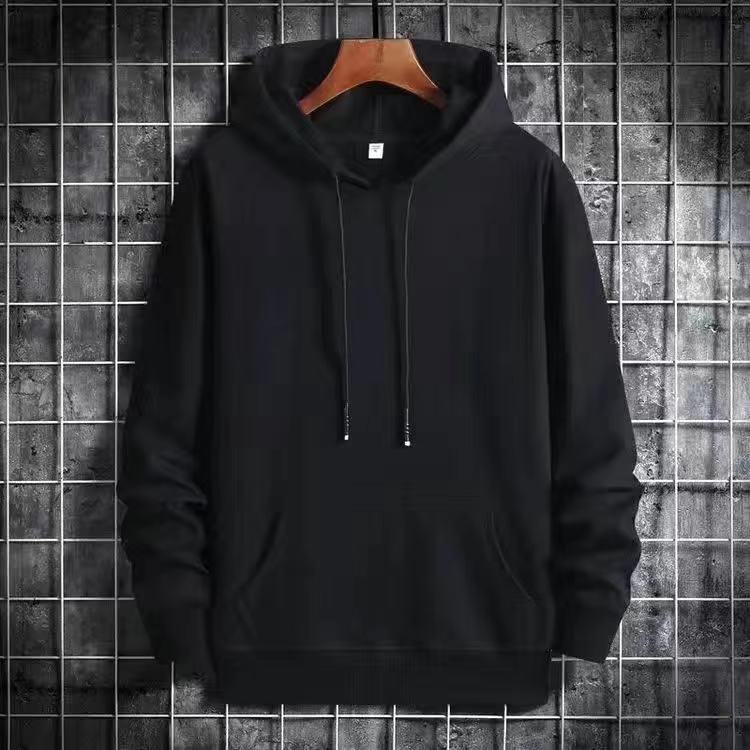 Autumn & Winter Men's Retro Hooded Sweatshirt with Fleece Lining and Stand Collar in Trendy Contrast Colors - myETYN