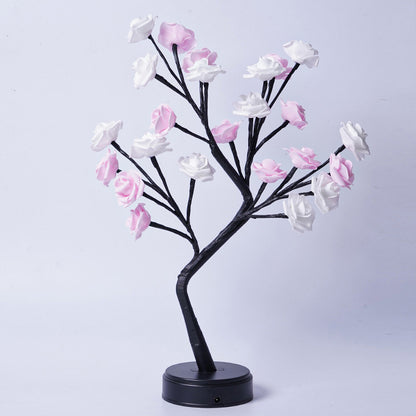 USB-Powered Fairy Rose Tree Table Lamp - Ideal Gift for Wedding, Valentine, and Christmas Decor - myETYN