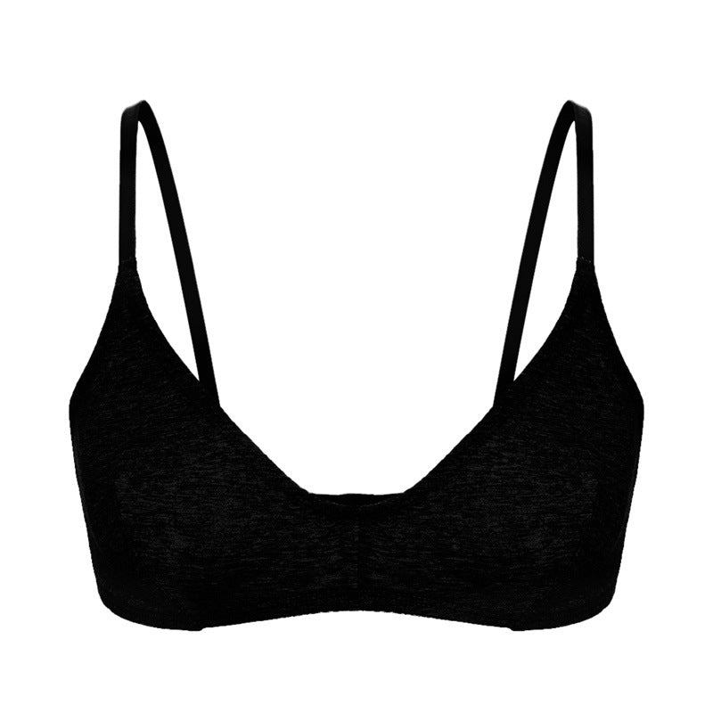 Women Underwear Wireless Thin Bra Push up Small Size Sexy French Triangle Cup Seamless Invisible Girl Student Bra - myETYN