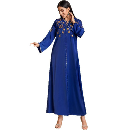 Dream Blue Heavy Industry Saudi Arabia Hand-stitched Diamond Dress