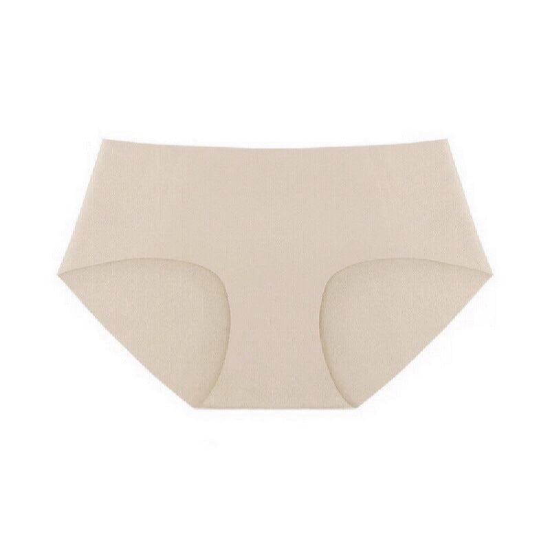 Korean Seamless Underwear Women Mid Length Low Waist Hip Wrapped Simple Nude Feel Comfortable Women Briefs Panties - myETYN