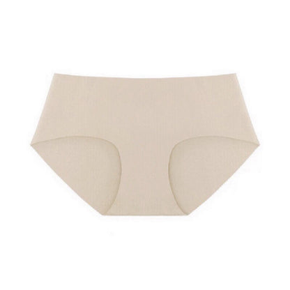 Korean Seamless Underwear Women Mid Length Low Waist Hip Wrapped Simple Nude Feel Comfortable Women Briefs Panties - myETYN