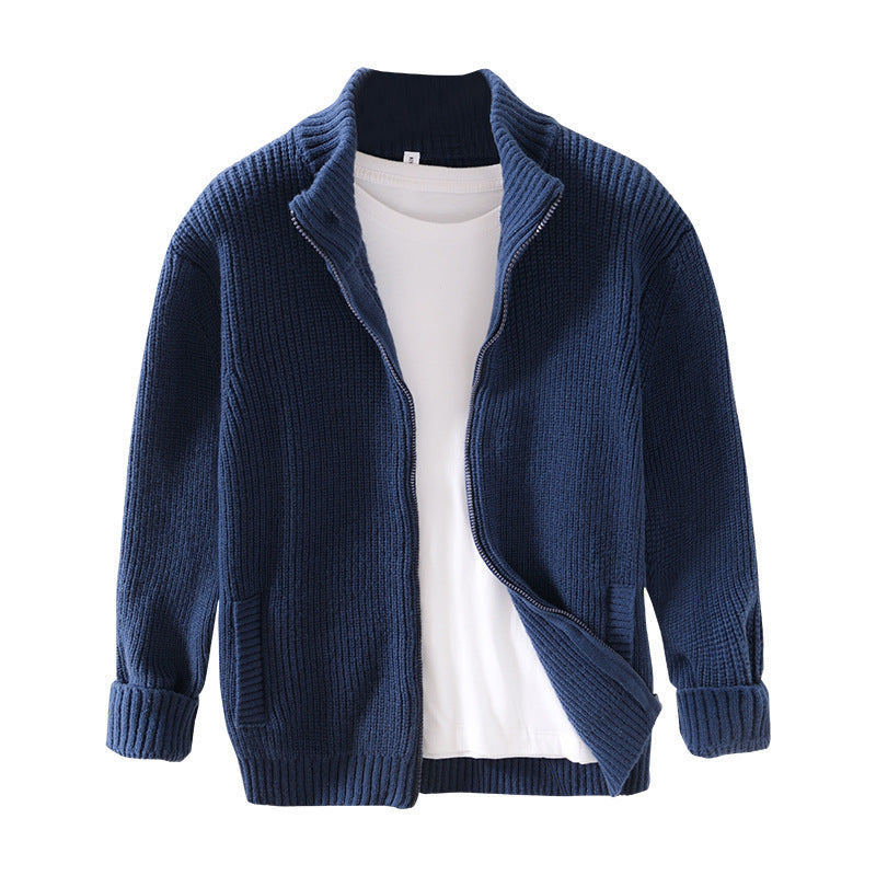 Men's Stand Collar Cardigan Casual Outdoor Sweater - myETYN