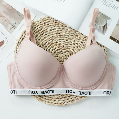 bralette Comfortable Underwear Big Chest Small Lace Thin Push Up Sexy Breast Holding Adjustable Bra - myETYN