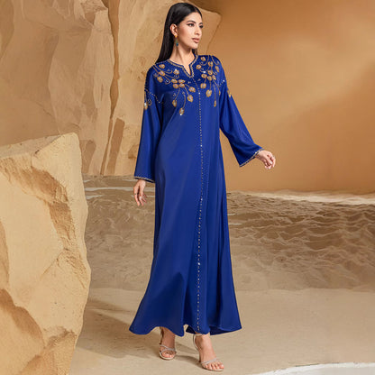Dream Blue Heavy Industry Saudi Arabia Hand-stitched Diamond Dress