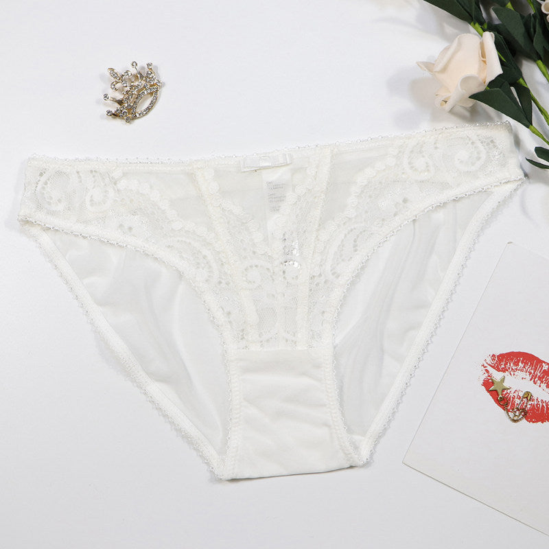 Year of Birth Red Underwear Lace Sexy Underwear Women Ultra Thin Transparent Temptation Briefs Cotton Crotch - myETYN