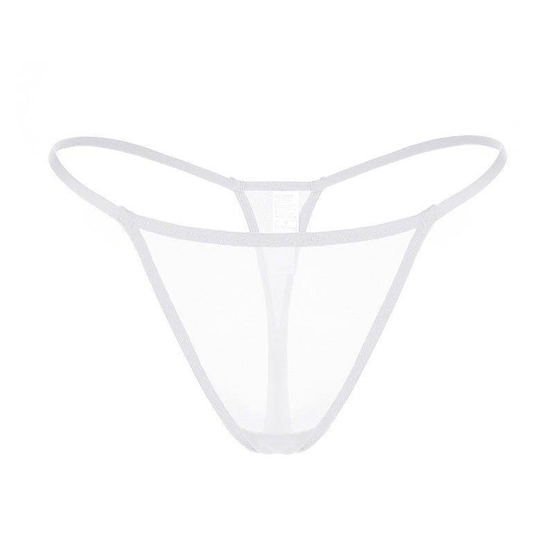 Sexy Mesh Sheer See Through Temptation Underwear Thin Low Waist T Shaped Panties Women T Back Thread - myETYN