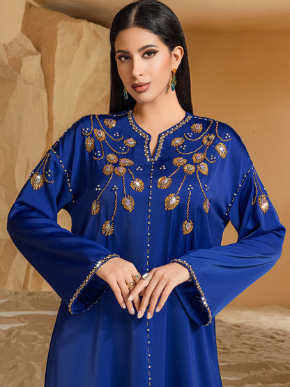 Dream Blue Heavy Industry Saudi Arabia Hand-stitched Diamond Dress