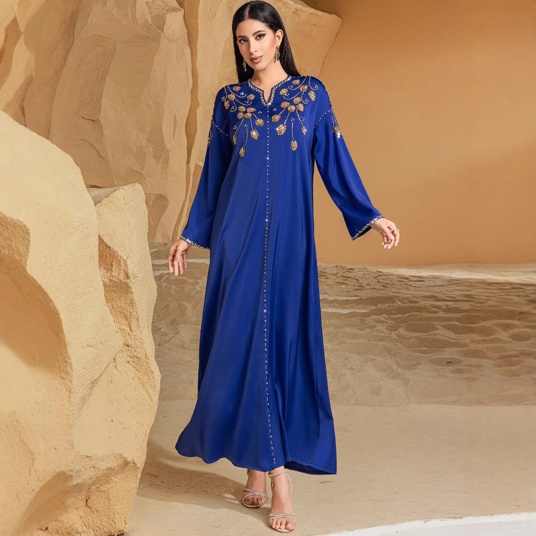 Dream Blue Heavy Industry Saudi Arabia Hand-stitched Diamond Dress