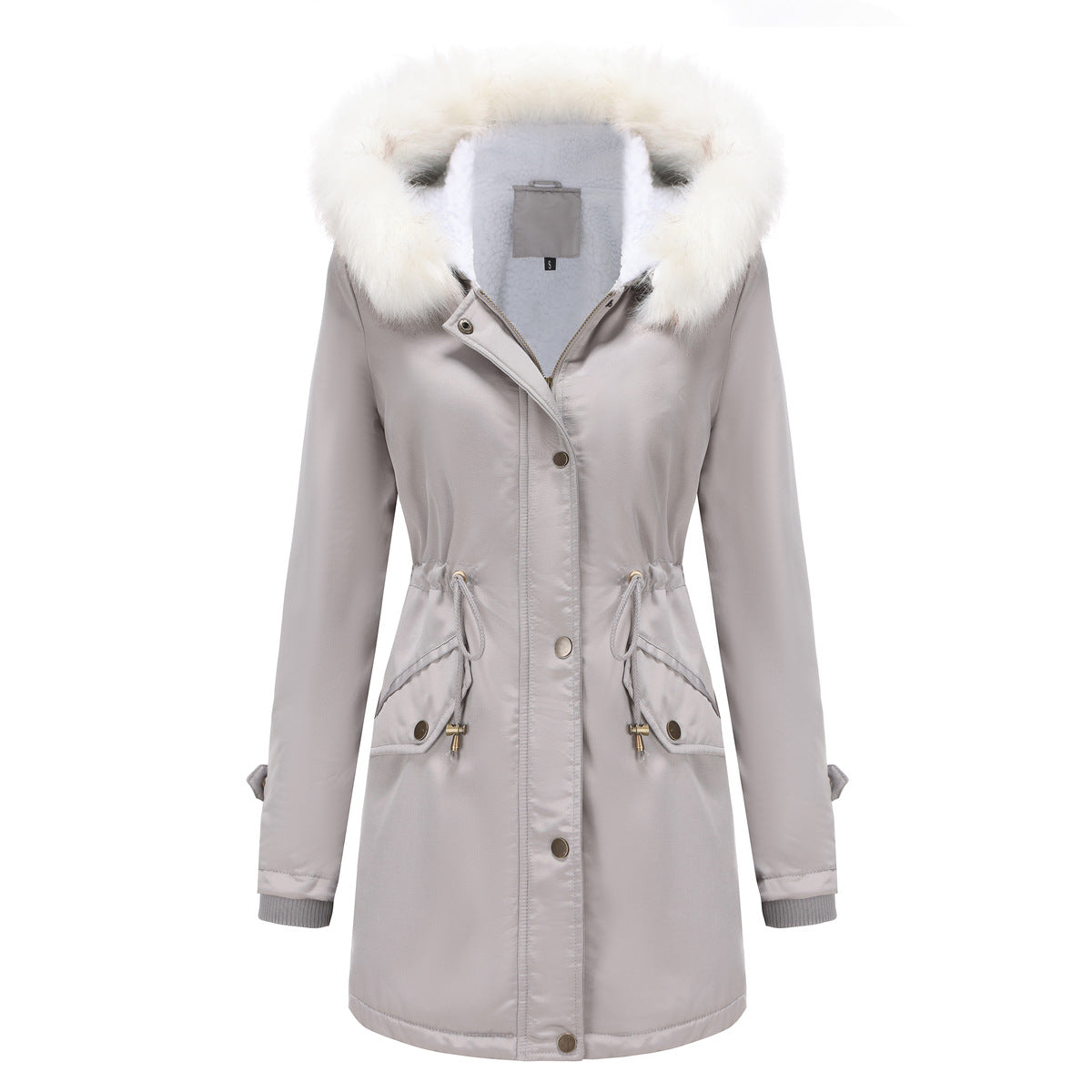 Women's Fashion Detachable Fur Collar Cotton Coat Velvet Coat Cotton-padded Jacket - myETYN